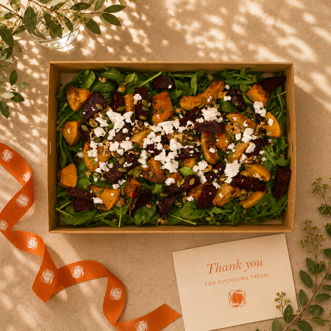 Roasted Pumpkin, Beetroot & Danish Feta Salad Box